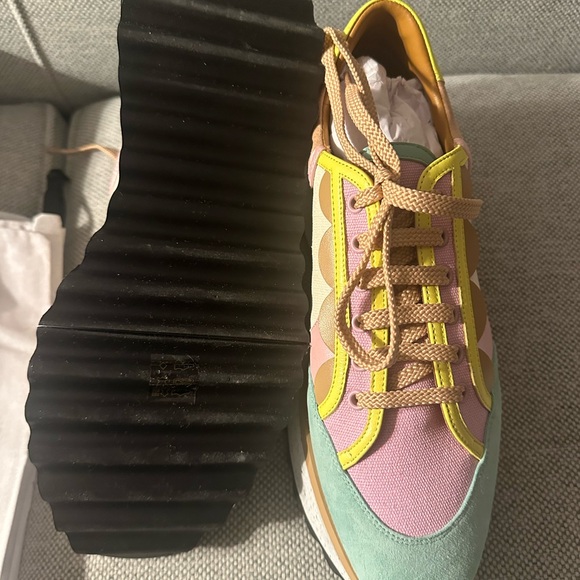 Robert Clergerie Pastel Multi-Color Sneakers Sz 8.5 - Picture 4 of 5